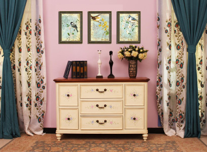 Bílý design obývací pokoj komoda skříň na jídlo komody.